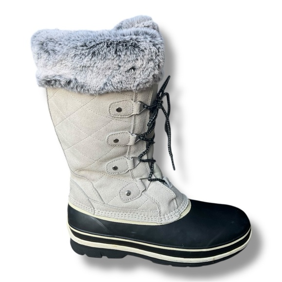 👢❄️ Khombu Women’s Quilted Winter Snow Boots Faux‎ Fur Size 9 ❄️👢 - Picture 3 of 6